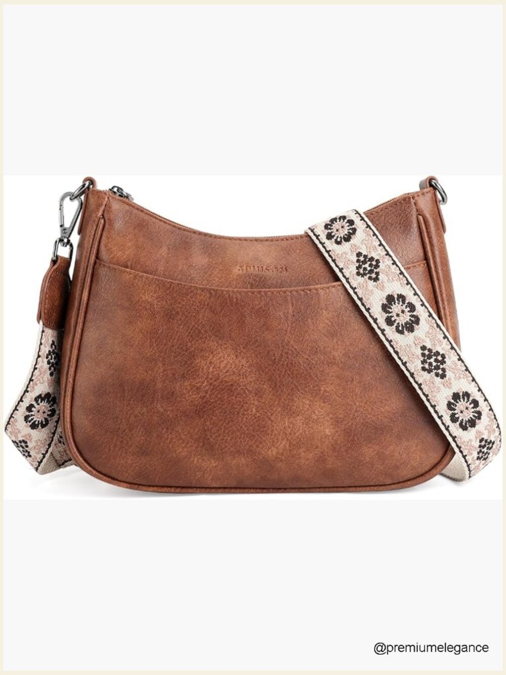 Trendy Leather Crossbody Purse with Adjustable Strap